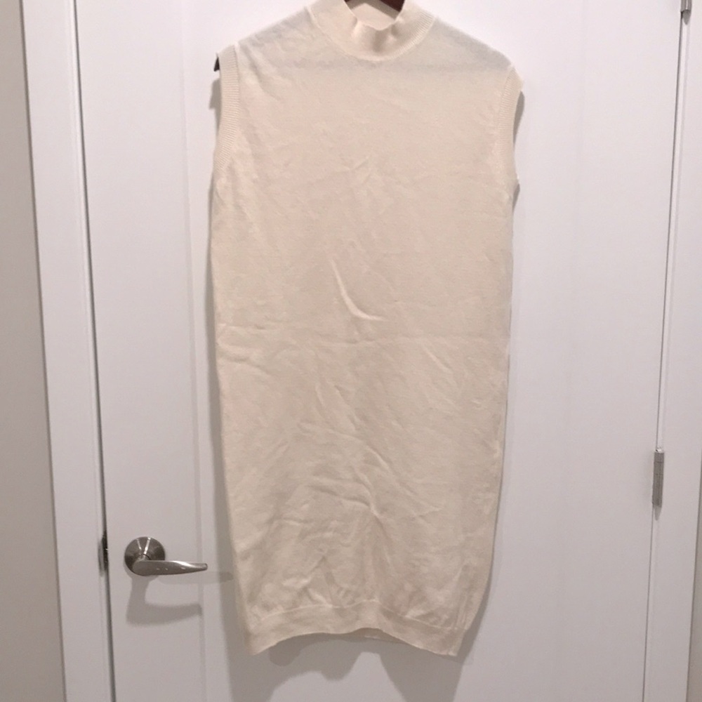 New cashmere dress cream white sweater dress